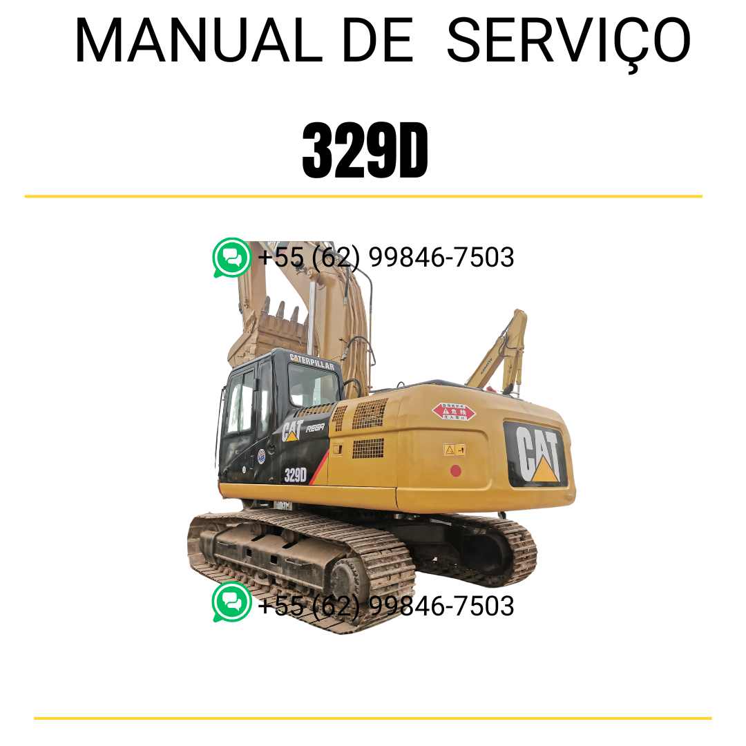 Manual de serviço Caterpillar 329D escavadora em inglês em PDF com guias técnicos completos de manutenção e reparo