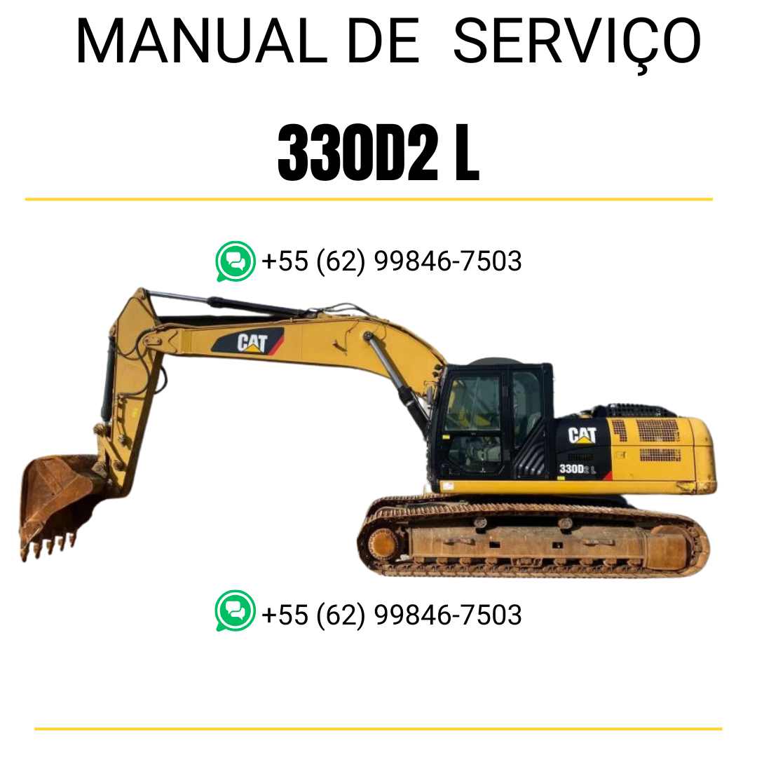 Manual de serviço Caterpillar 330D2 L escavadora em inglês em PDF com guias técnicos completos para manutenção e reparos