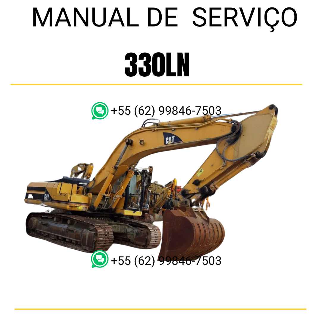 Manual de serviço Caterpillar 330LN escavadora em inglês em PDF com instruções detalhadas para manutenção e reparos técnicos