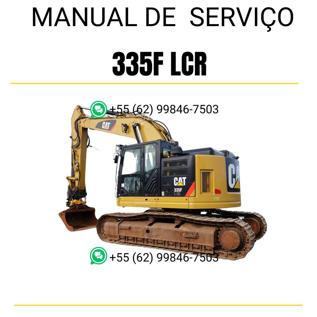 Manual de serviço Caterpillar 335F LCR escavadora em inglês em PDF com instruções completas para manutenção e reparos técnicos