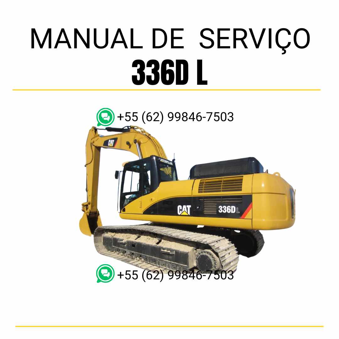 Manual de serviço Caterpillar 336D L escavadeira em português em PDF com orientações técnicas completas para manutenção e reparos