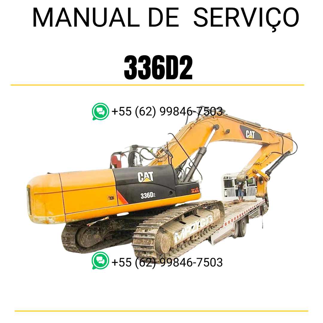 Manual de serviço Caterpillar 336D2 escavadora em inglês em PDF com orientações detalhadas para manutenção e reparos técnicos