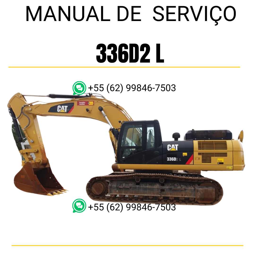 Manual de serviço Caterpillar 336D2 L escavadora em inglês em PDF com instruções detalhadas para manutenção e reparos técnicos