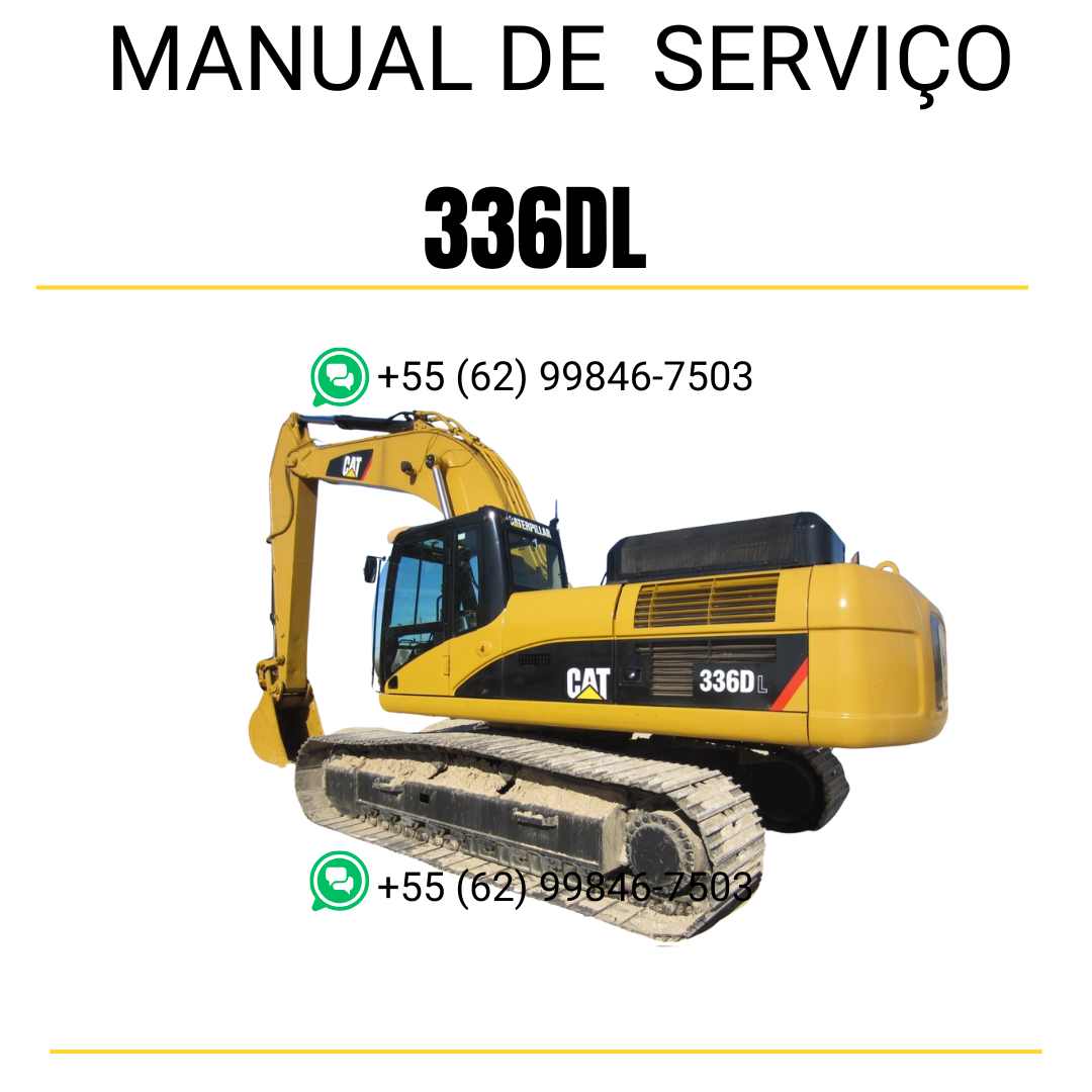 Manual de serviço Caterpillar 336DL escavadora em inglês em PDF com instruções detalhadas para manutenção e reparos técnicos