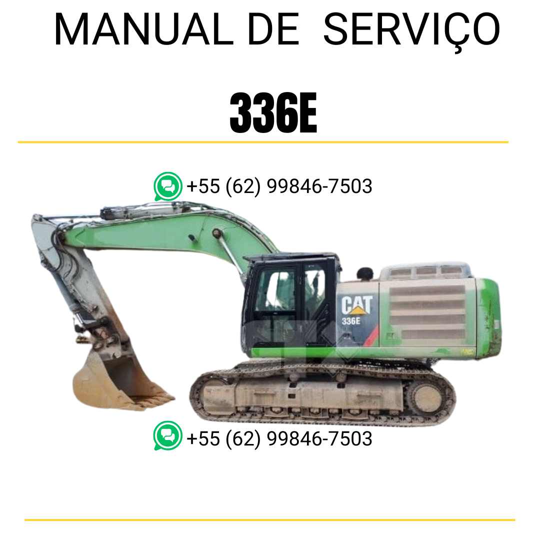 Manual de serviço Caterpillar 336E escavadora em inglês em PDF com instruções completas para manutenção e reparos técnicos