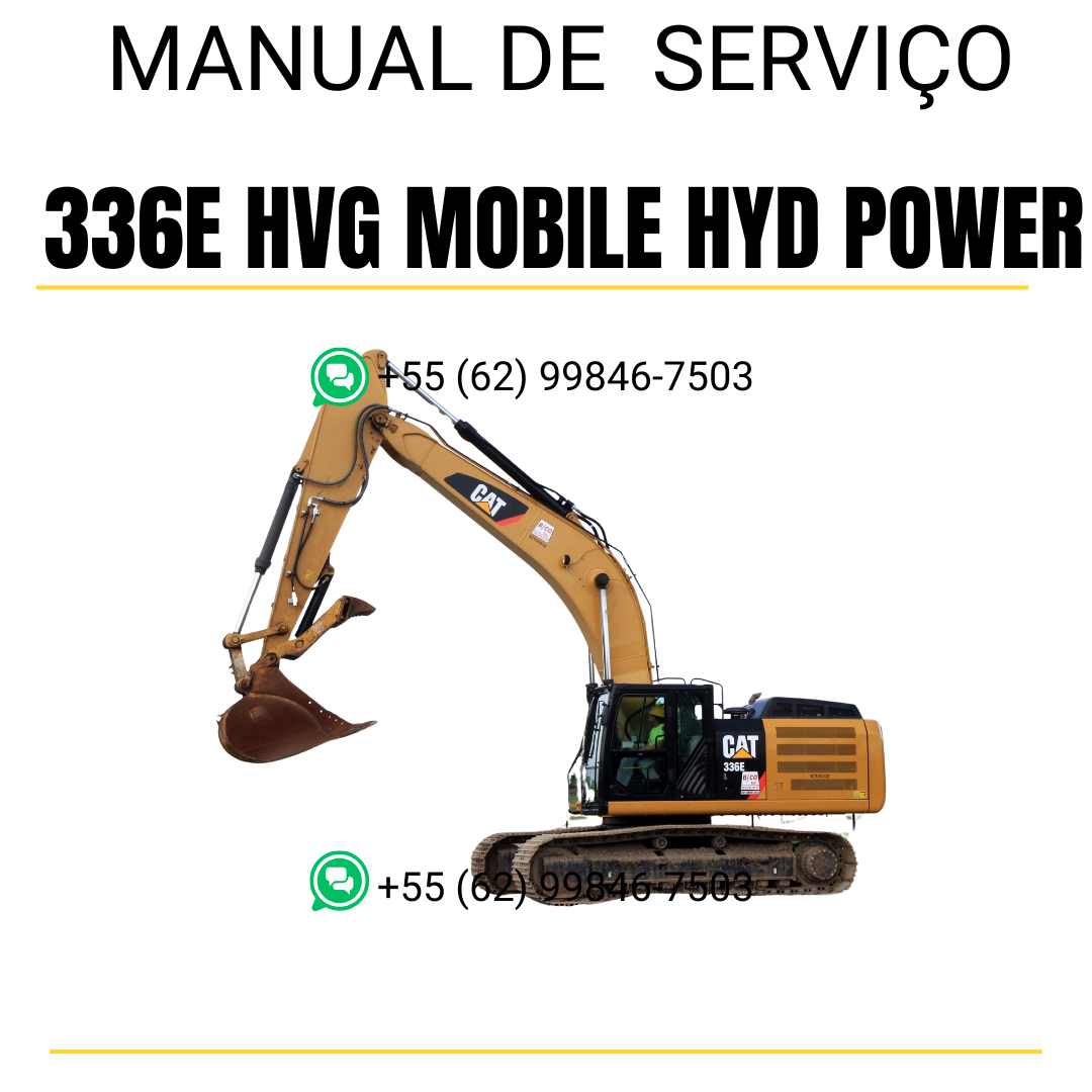 Manual de serviço Caterpillar 336E HVG Mobile Hyd Power escavadora em inglês em PDF com instruções técnicas completas para manutenção e reparos
