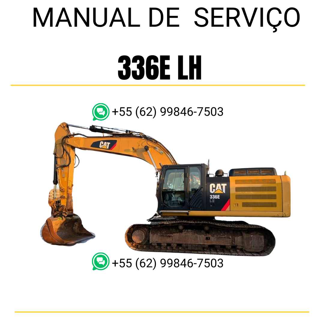 Manual de serviço Caterpillar 336E LH escavadora em inglês em PDF com instruções técnicas detalhadas para manutenção e reparos