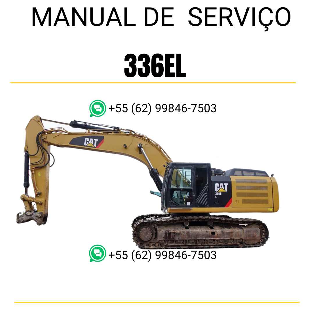 Manual de serviço Caterpillar 336EL escavadora em inglês em PDF com instruções completas para manutenção e reparos técnicos