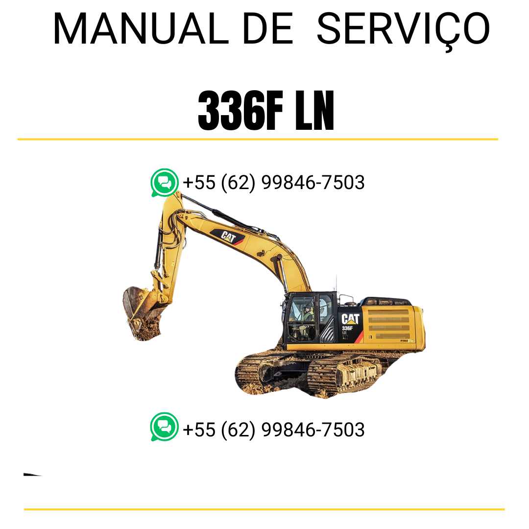 Manual de serviço Caterpillar 336F LN escavadora em inglês em PDF com instruções completas para manutenção e reparos técnicos