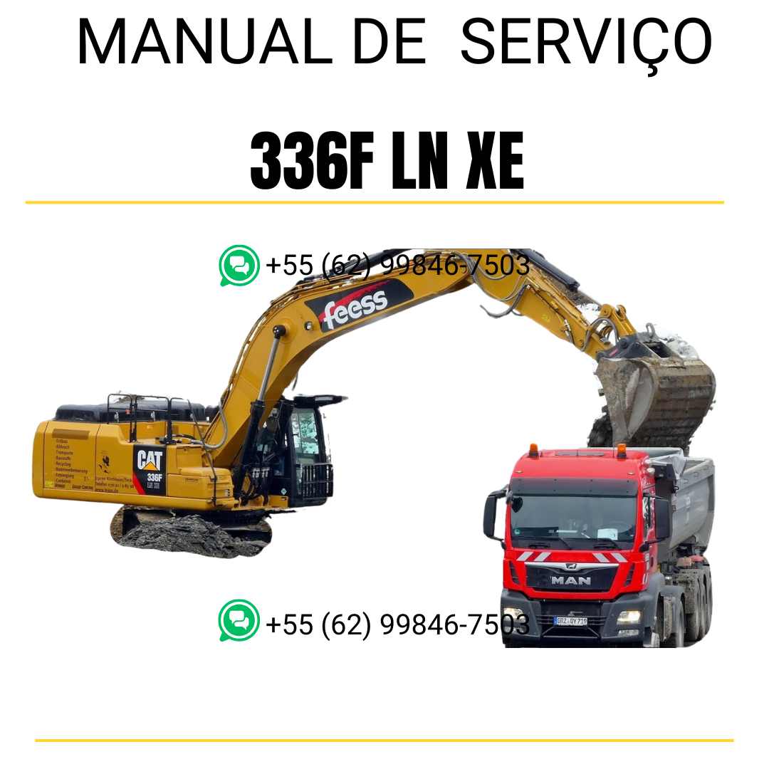 Manual de serviço Caterpillar 336F LN XE escavadora em inglês em PDF com instruções técnicas detalhadas para manutenção e reparos