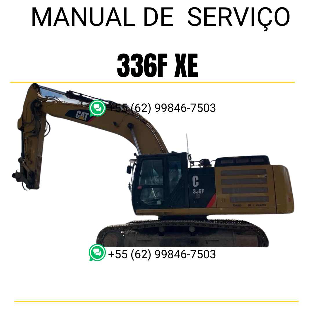 Manual de serviço Caterpillar 336F XE escavadora em inglês em PDF com instruções técnicas detalhadas para manutenção e reparos