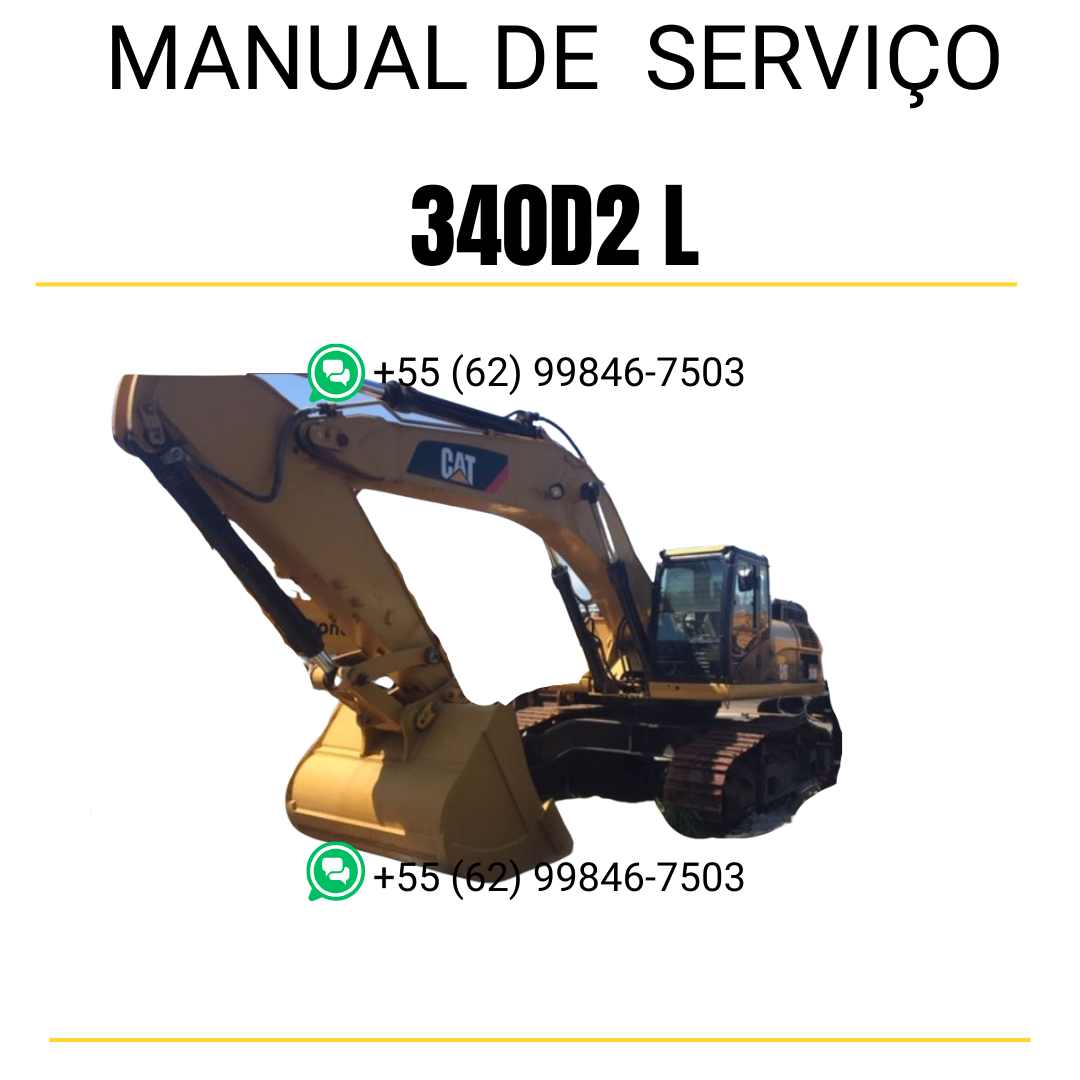 Manual de serviço Caterpillar 340D2 L escavadora em inglês em PDF com instruções completas para manutenção e reparos técnicos