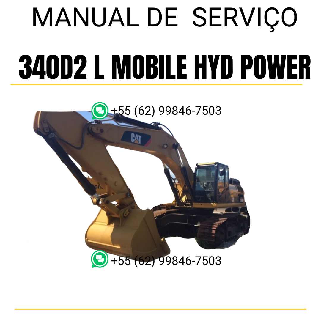 Manual de serviço Caterpillar 340D2 L Mobile Hyd Power escavadora em inglês em PDF com instruções técnicas completas para manutenção e reparos