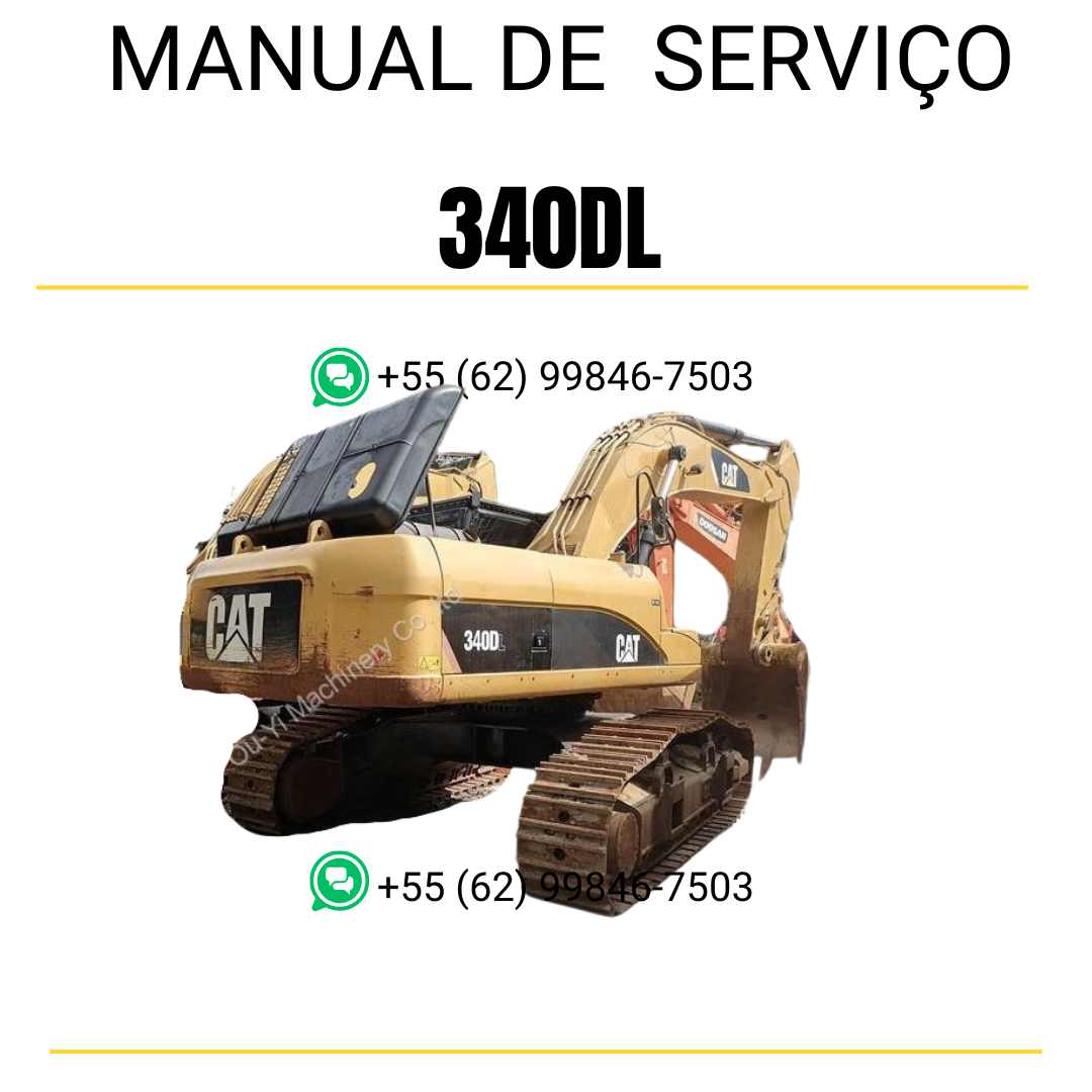 Manual de serviço Caterpillar 340DL escavadora em inglês em PDF com orientações técnicas completas para manutenção e reparos
