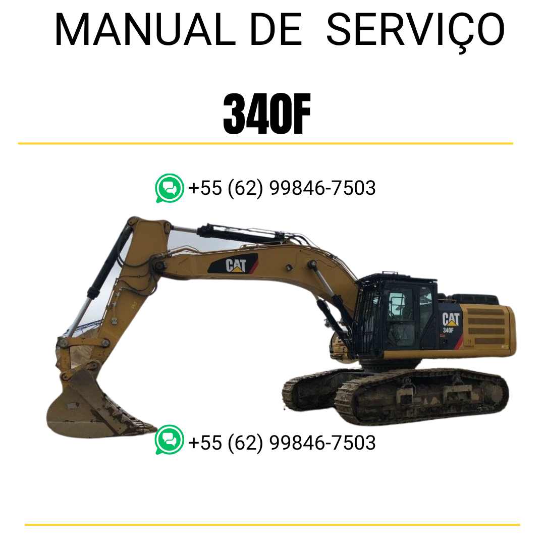 Manual de serviço Caterpillar 340F escavadora em inglês em PDF com instruções técnicas completas para manutenção e reparos