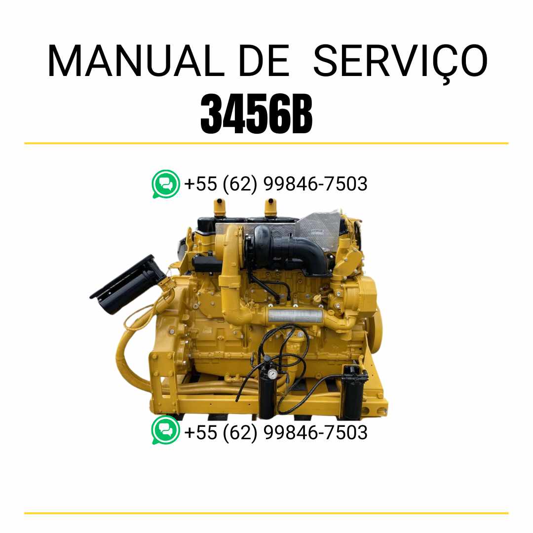 Manual de serviço Caterpillar motor 3456B em PDF, com instruções detalhadas de manutenção, reparo e orientações técnicas completas