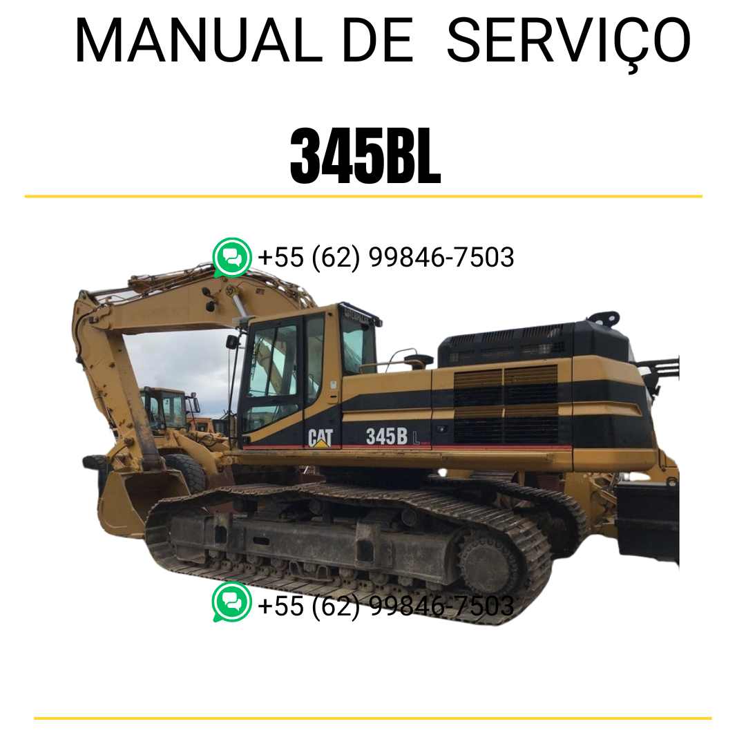 Manual de serviço Caterpillar 345BL escavadora em inglês em PDF com orientações completas de reparo e manutenção