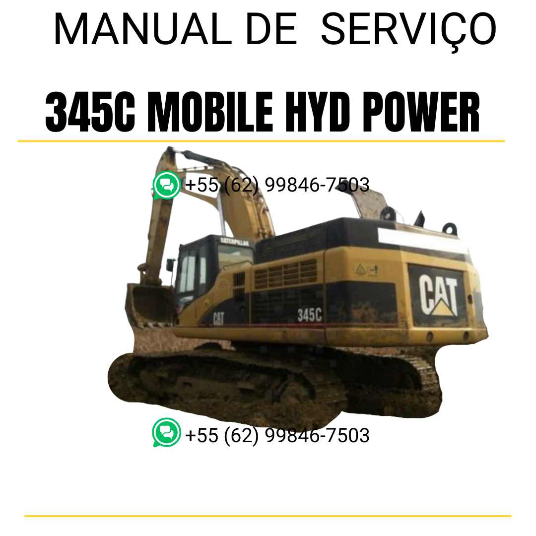 Manual de serviço Caterpillar 345C Mobile Hyd Power para escavadora em PDF, inglês, referência técnica completa para manutenção