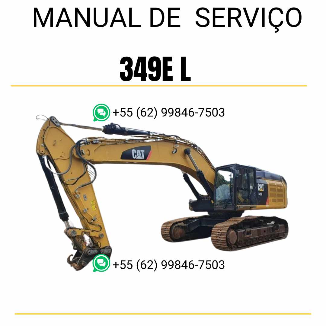 Manual de serviço Caterpillar 349E L para escavadora, instruções técnicas detalhadas em inglês em PDF