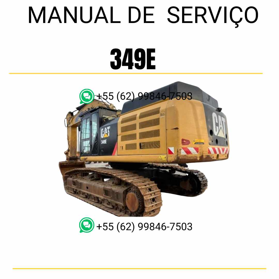 Manual de serviço Caterpillar 349E Mobile Hyd Power para escavadora, instruções técnicas completas em inglês em PDF
