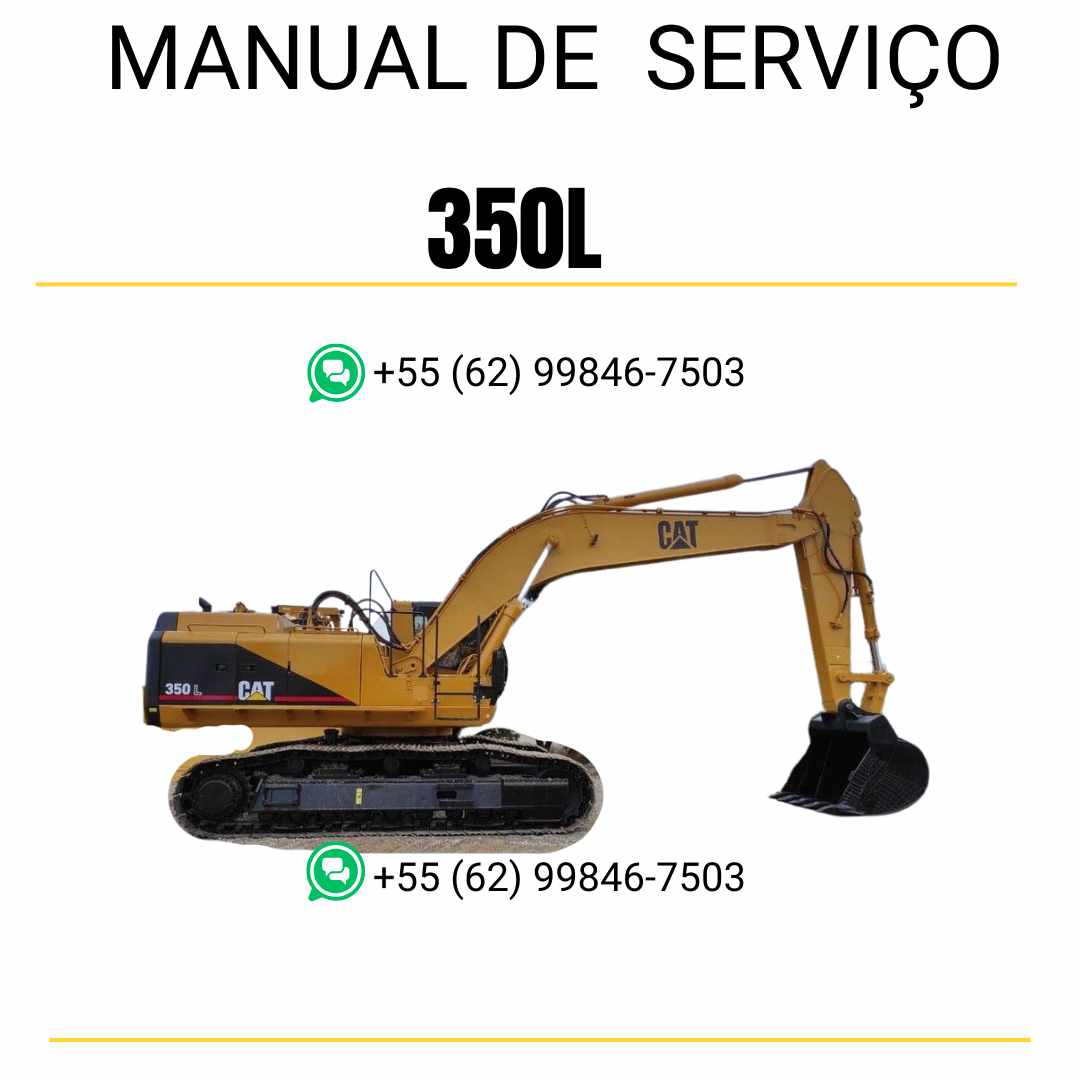 Manual de serviço Caterpillar 350L para escavadora, instruções técnicas completas em inglês em PDF