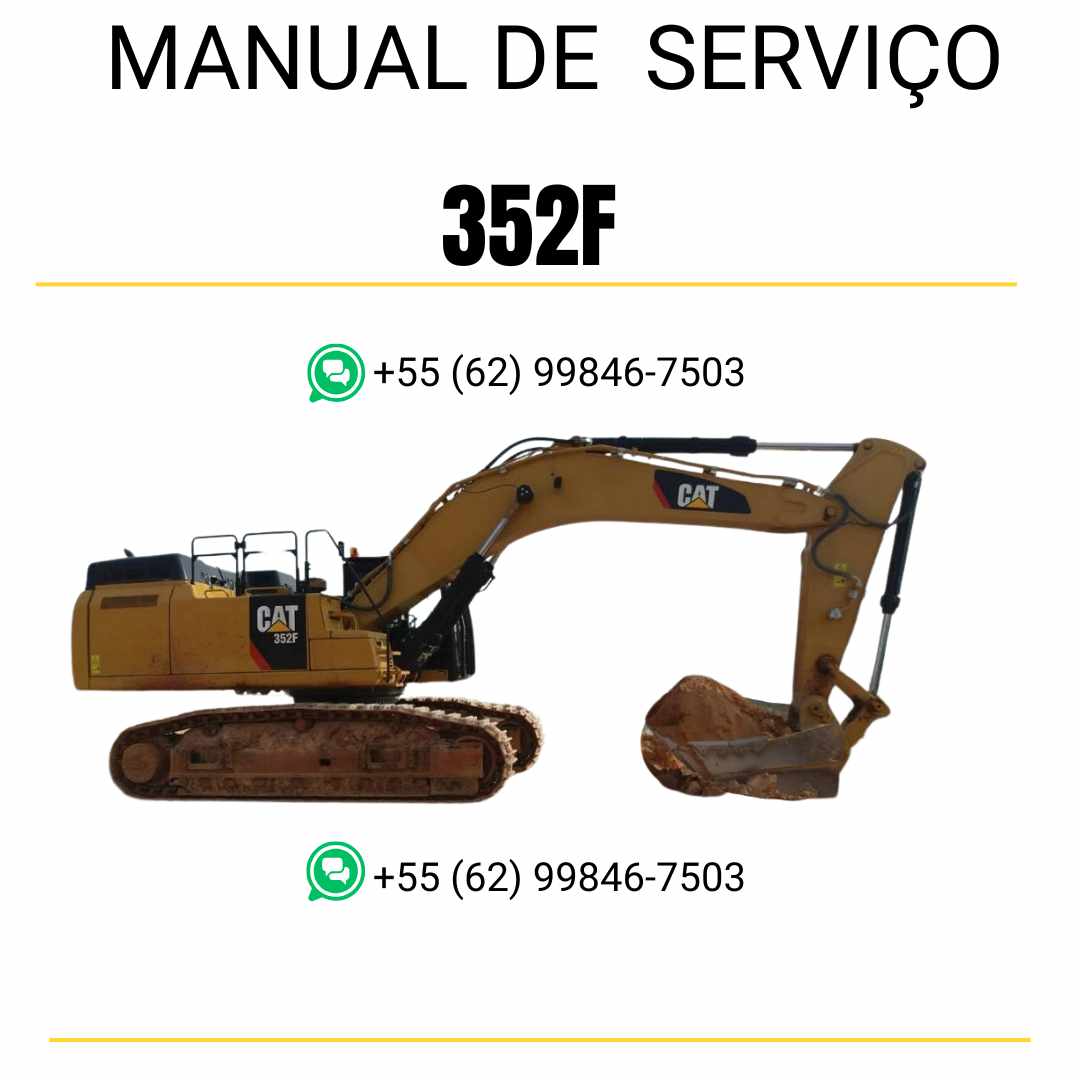 Manual de serviço Caterpillar 352F para escavadora, guia técnico completo em inglês em formato PDF
