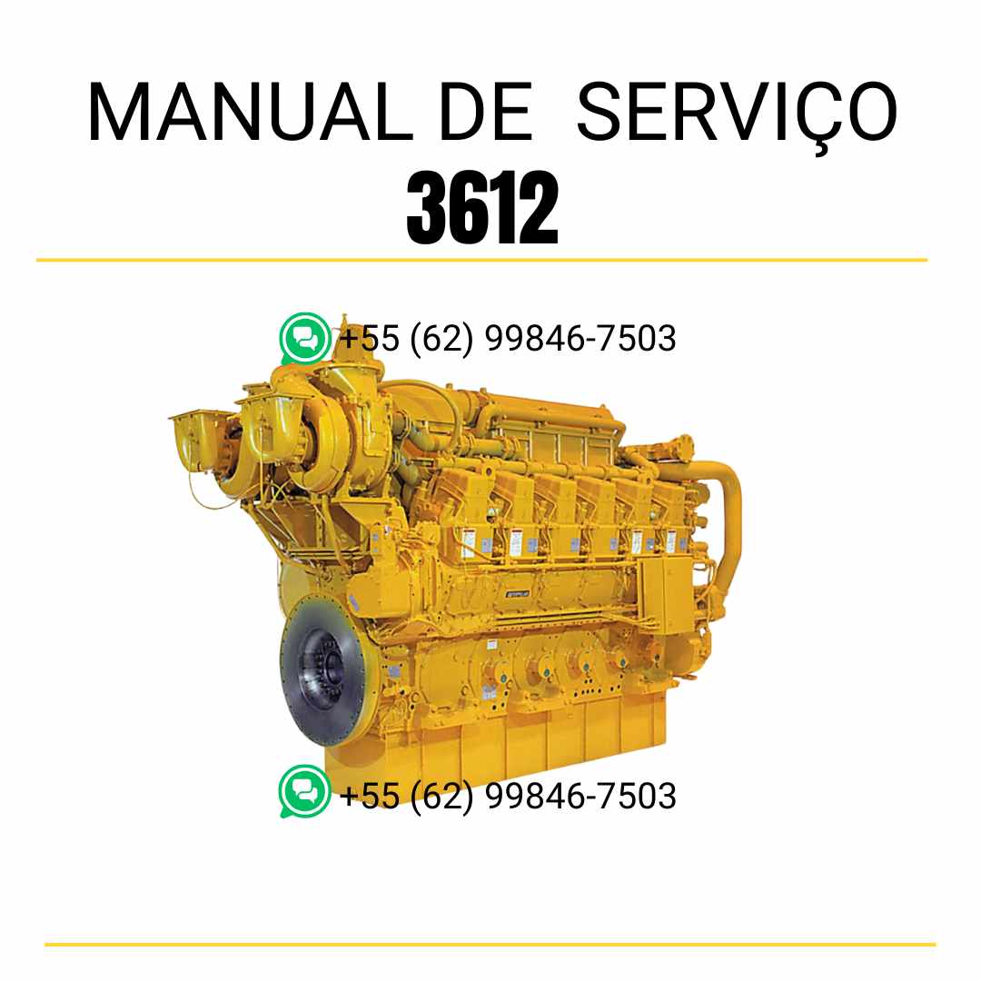 Manual de serviço do motor industrial Caterpillar 3612 em PDF, guia completo com instruções técnicas para diagnóstico, manutenção e reparos