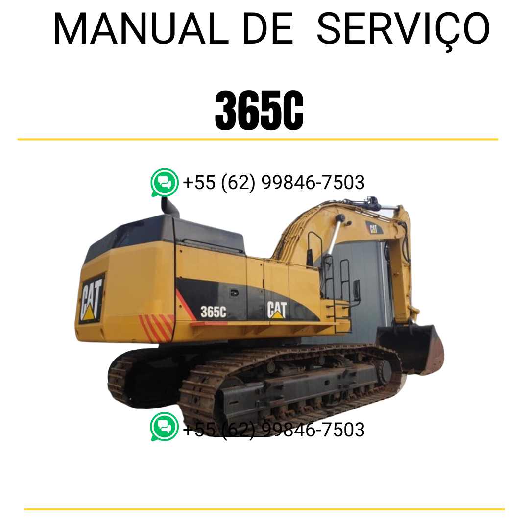 Manual de serviço Caterpillar 365C para escavadora, referência técnica completa em inglês em formato PDF