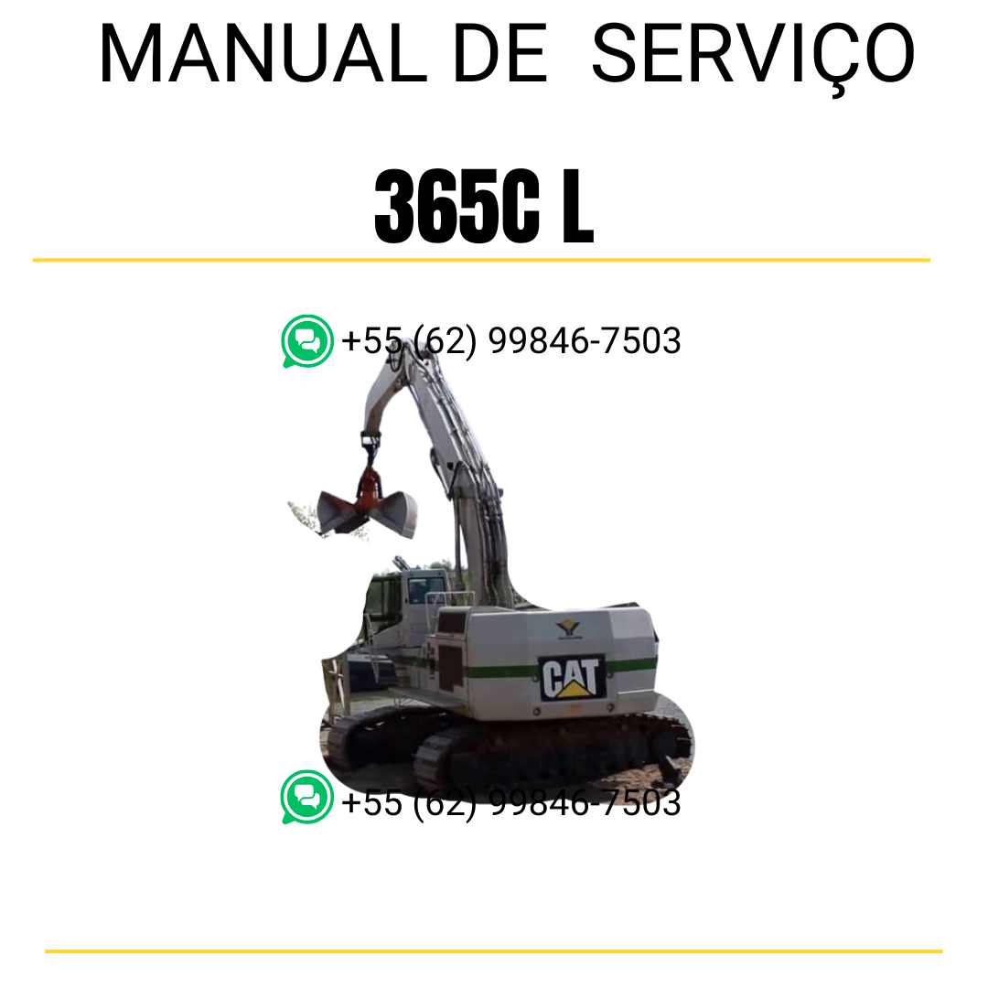 Manual de serviço Caterpillar 365C L para escavadora, instruções técnicas detalhadas em inglês em PDF