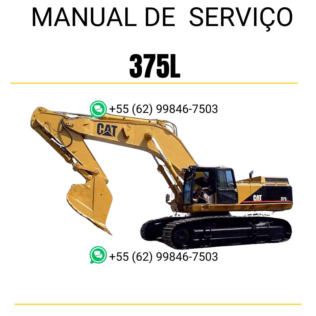 Manual de serviço Caterpillar 375L para escavadora, guia técnico detalhado em inglês em formato PDF