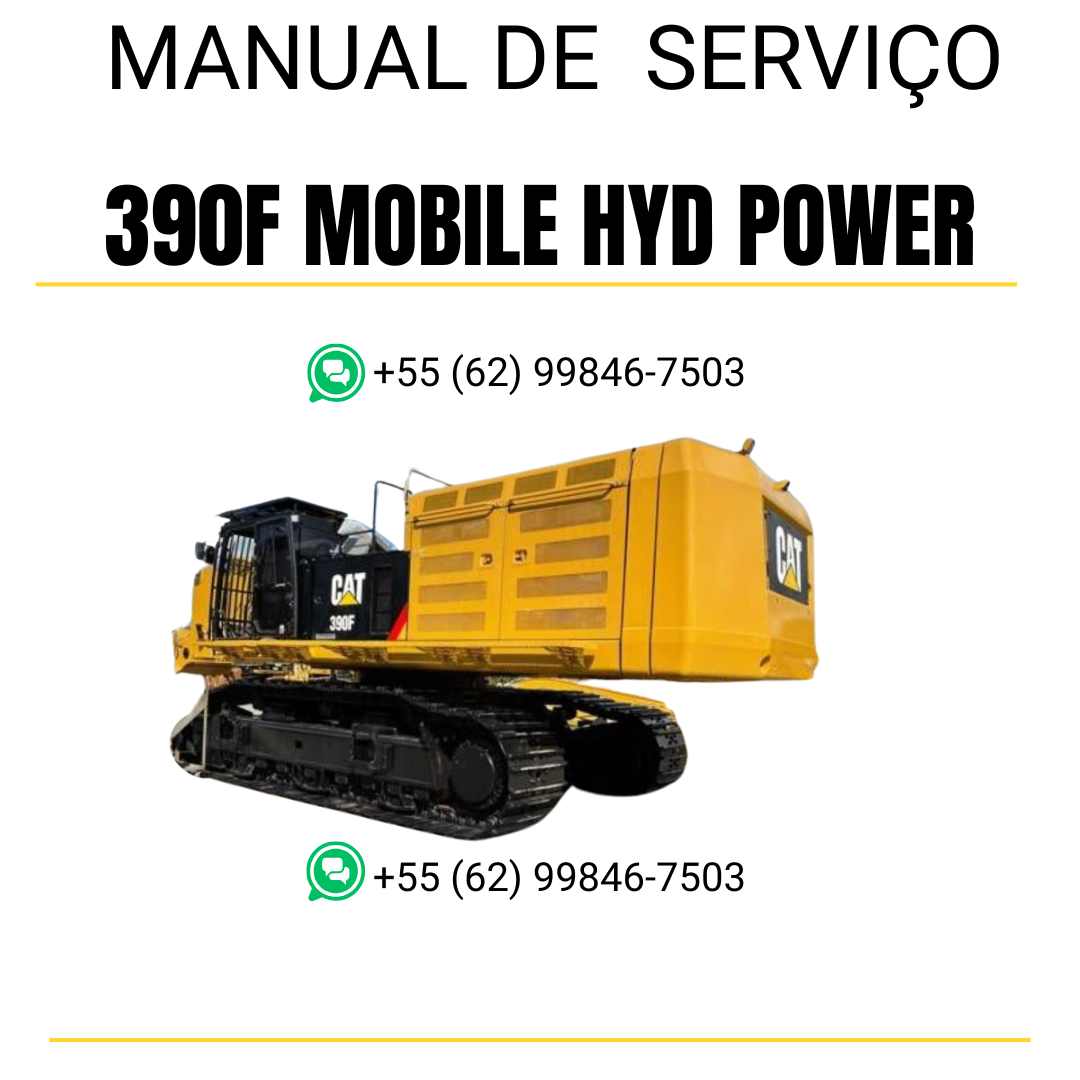 Manual de serviço Caterpillar 390F Mobile Hyd Power para escavadora, guia técnico completo em inglês em PDF ✅