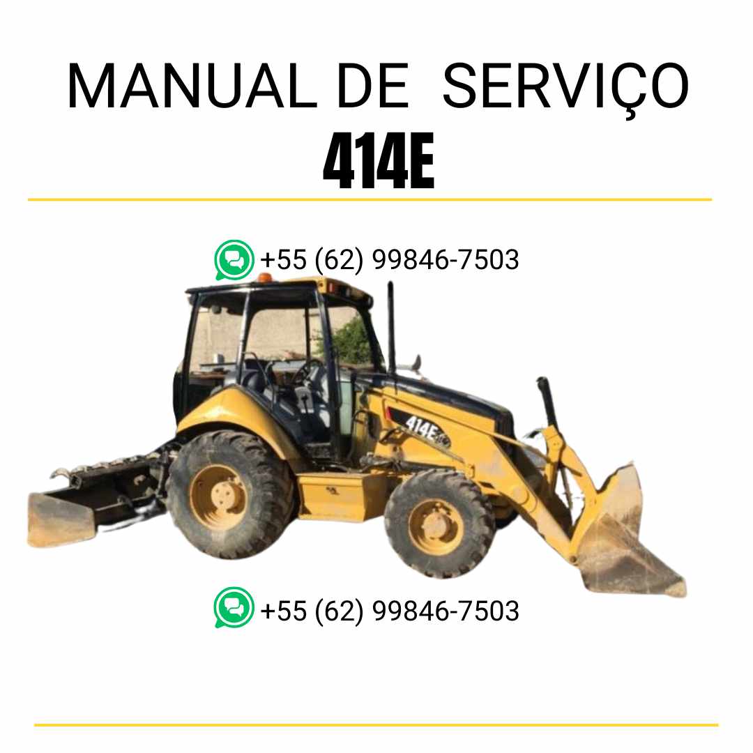 Manual de serviço Caterpillar 414E para retroescavadeira, instruções técnicas completas em inglês em PDF ✅