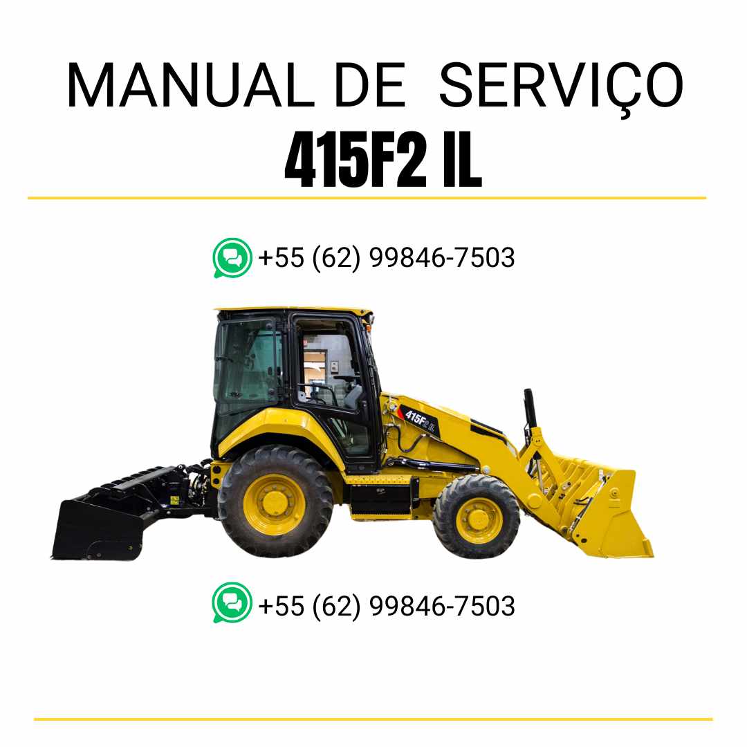 Manual de serviço Caterpillar 415F2 IL retroescavadeira industrial em PDF, conteúdo em inglês com guia completo de manutenção e reparo detalhado