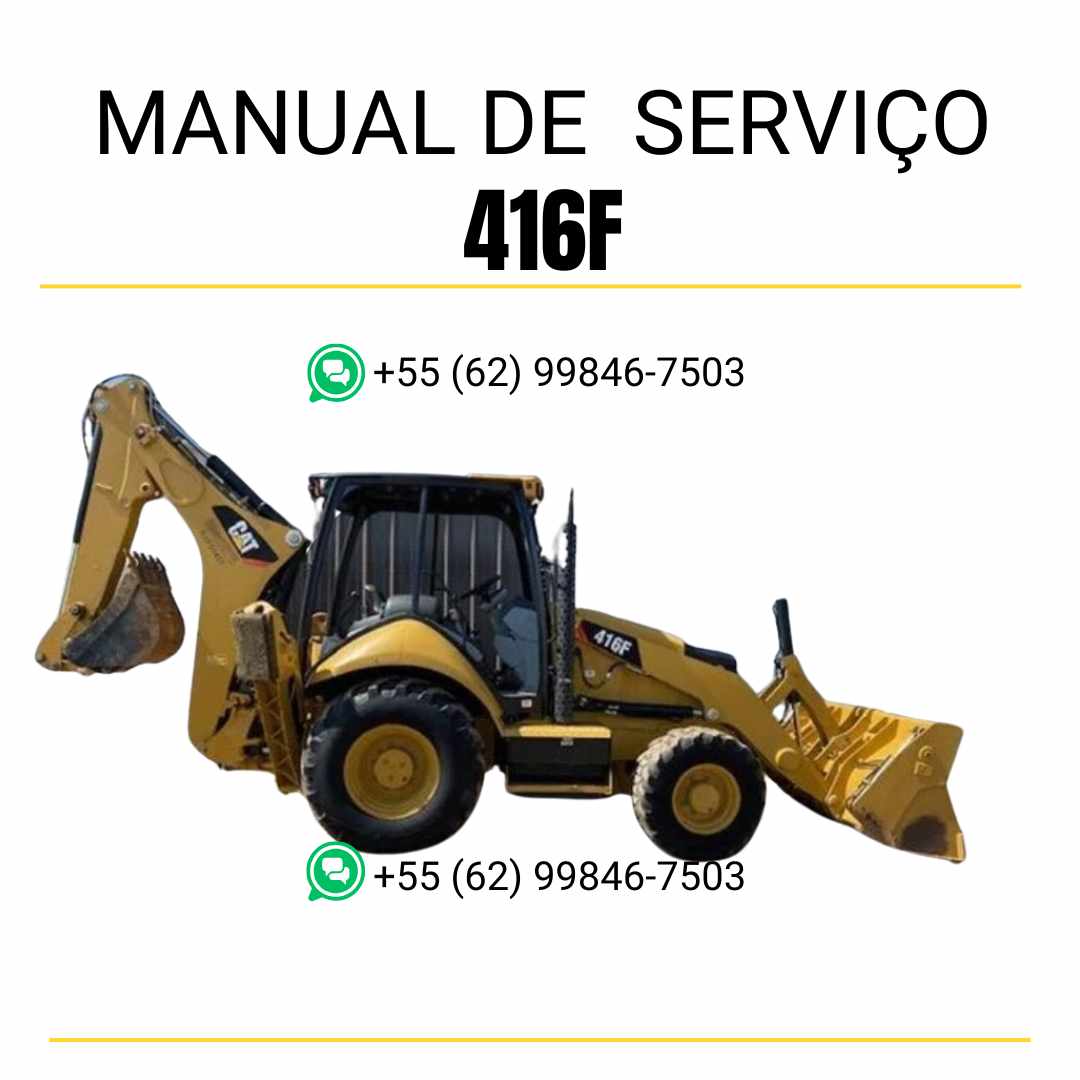 Manual de serviço Caterpillar 416F para retroescavadeira, guia técnico completo em inglês em formato PDF ✅