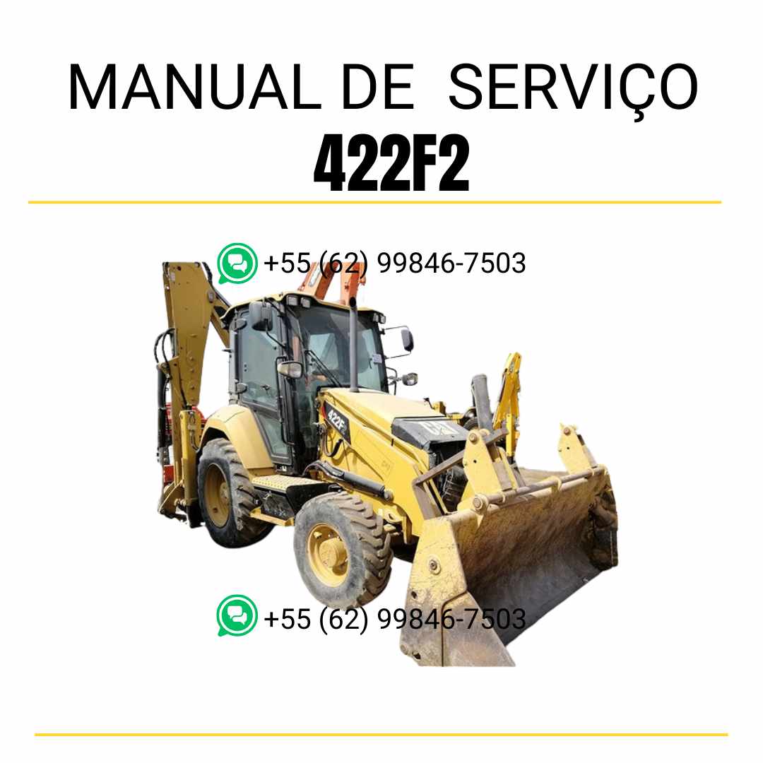 Manual de serviço Caterpillar 422F2 para retroescavadeira, guia técnico completo em inglês em formato PDF ✅