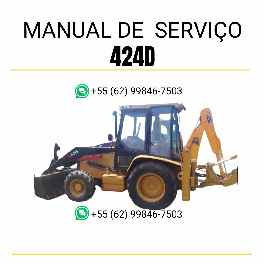 Manual de serviço Caterpillar 424D para retroescavadeira, guia técnico completo em inglês em formato PDF ✅