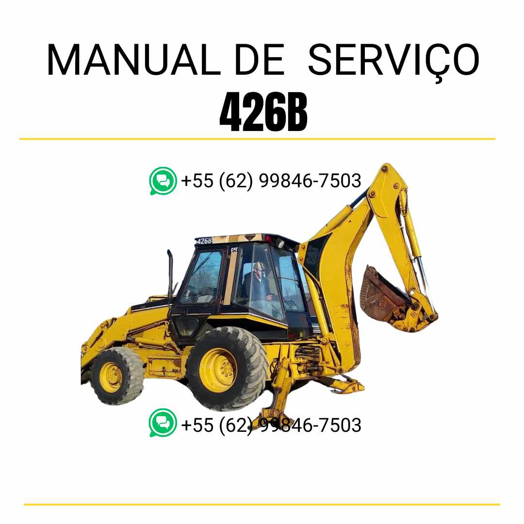 Manual de serviço Caterpillar 426B para retroescavadeira, instruções técnicas detalhadas em inglês em PDF ✅
