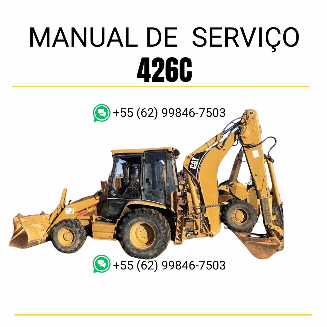 Manual de serviço Caterpillar 426C para retroescavadeira, instruções técnicas completas em inglês em PDF ✅