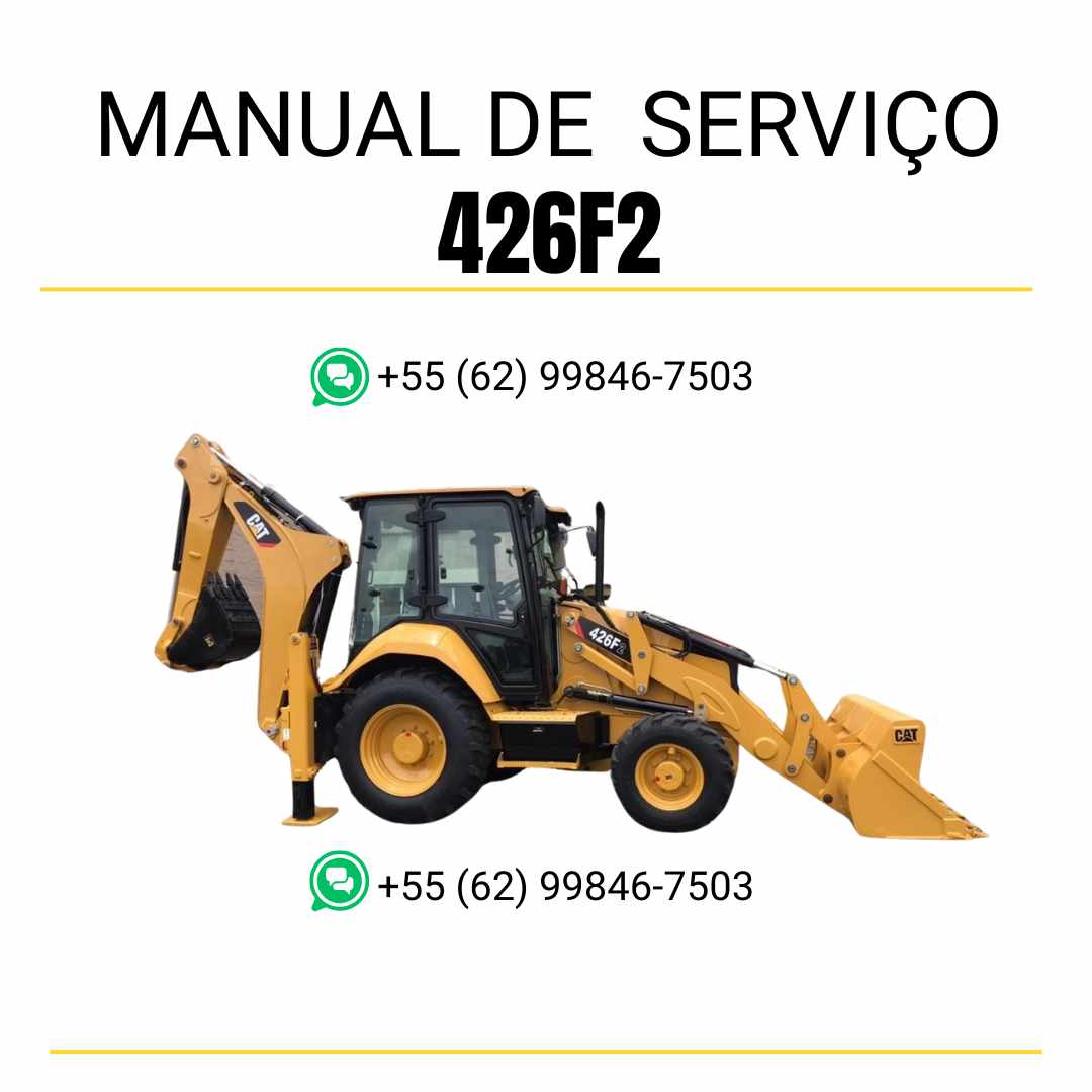 Manual de serviço Caterpillar 426F2 para retroescavadeira, guia técnico completo em inglês em formato PDF ✅