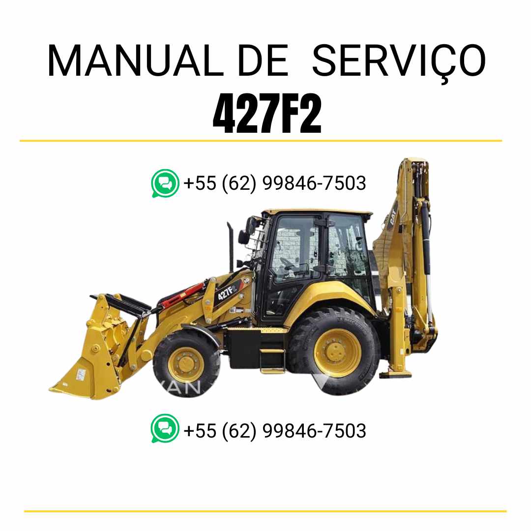 Manual de serviço Caterpillar 427F2 para retroescavadeira, instruções técnicas completas em inglês em PDF ✅