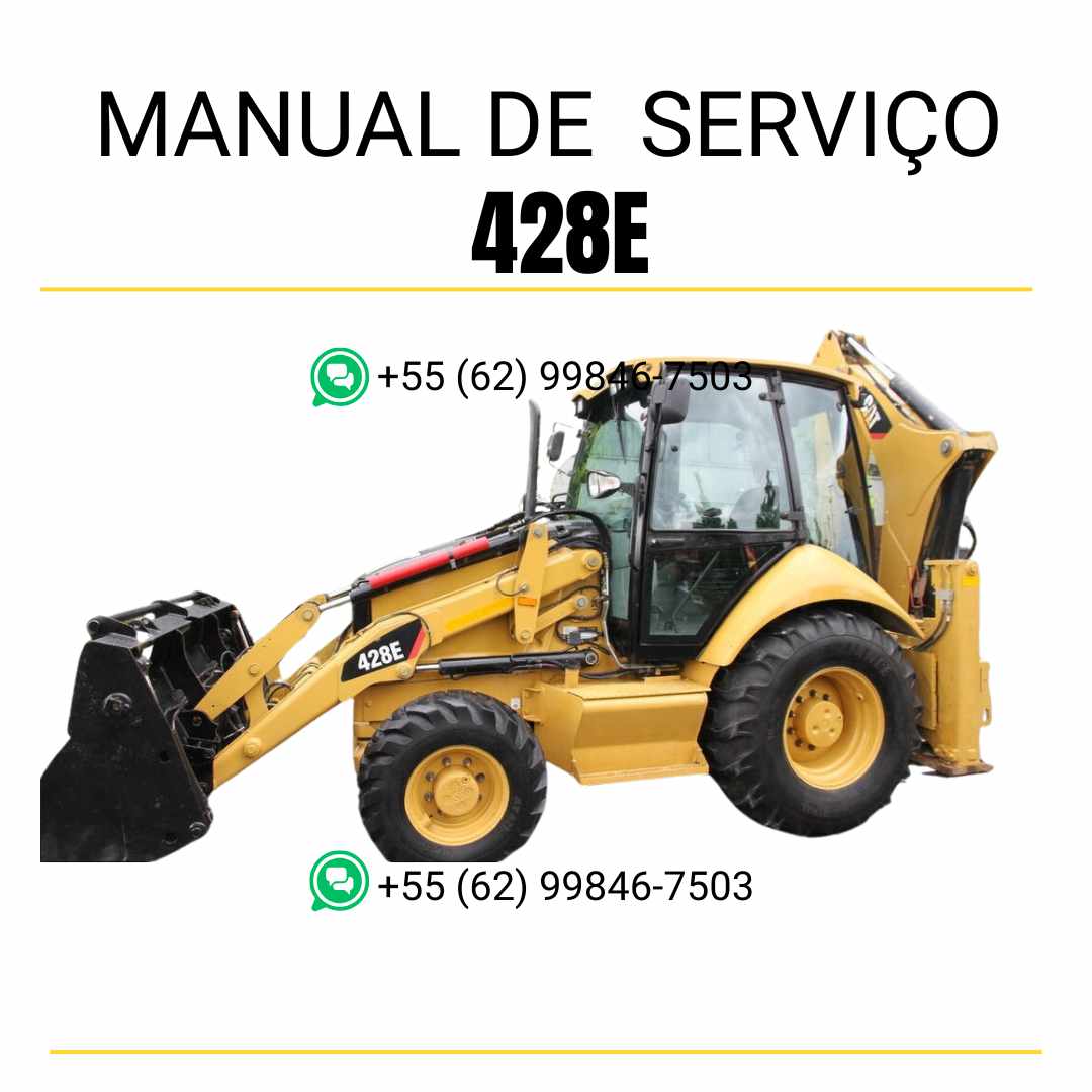 Manual de serviço Caterpillar 428E para retroescavadeira, guia técnico completo em inglês em PDF ✅