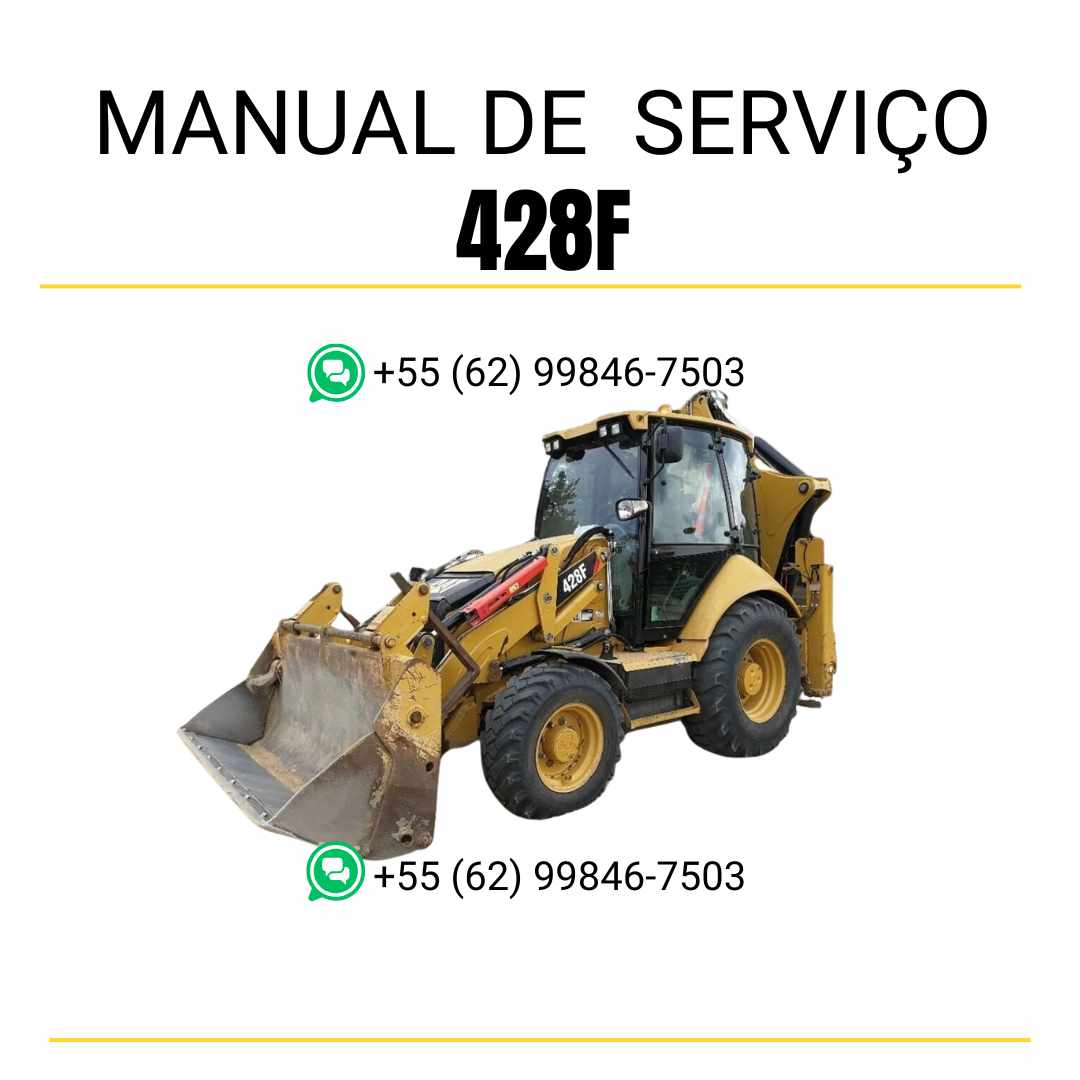 Manual de serviço Caterpillar 428F para retroescavadeira, guia técnico completo em inglês em PDF ✅