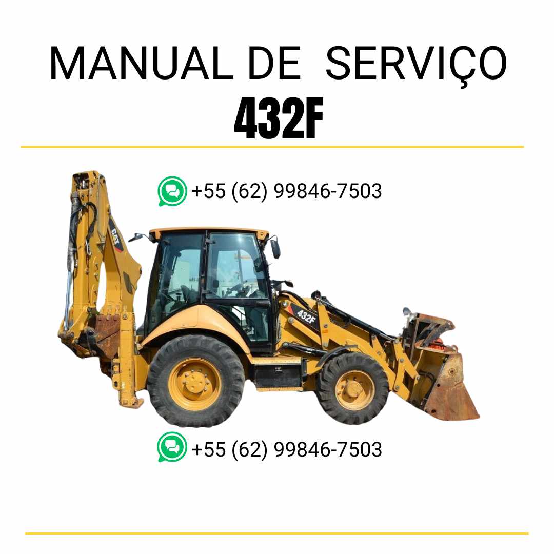 Manual de serviço Caterpillar 432E para retroescavadeira, guia técnico detalhado em inglês em PDF ✅