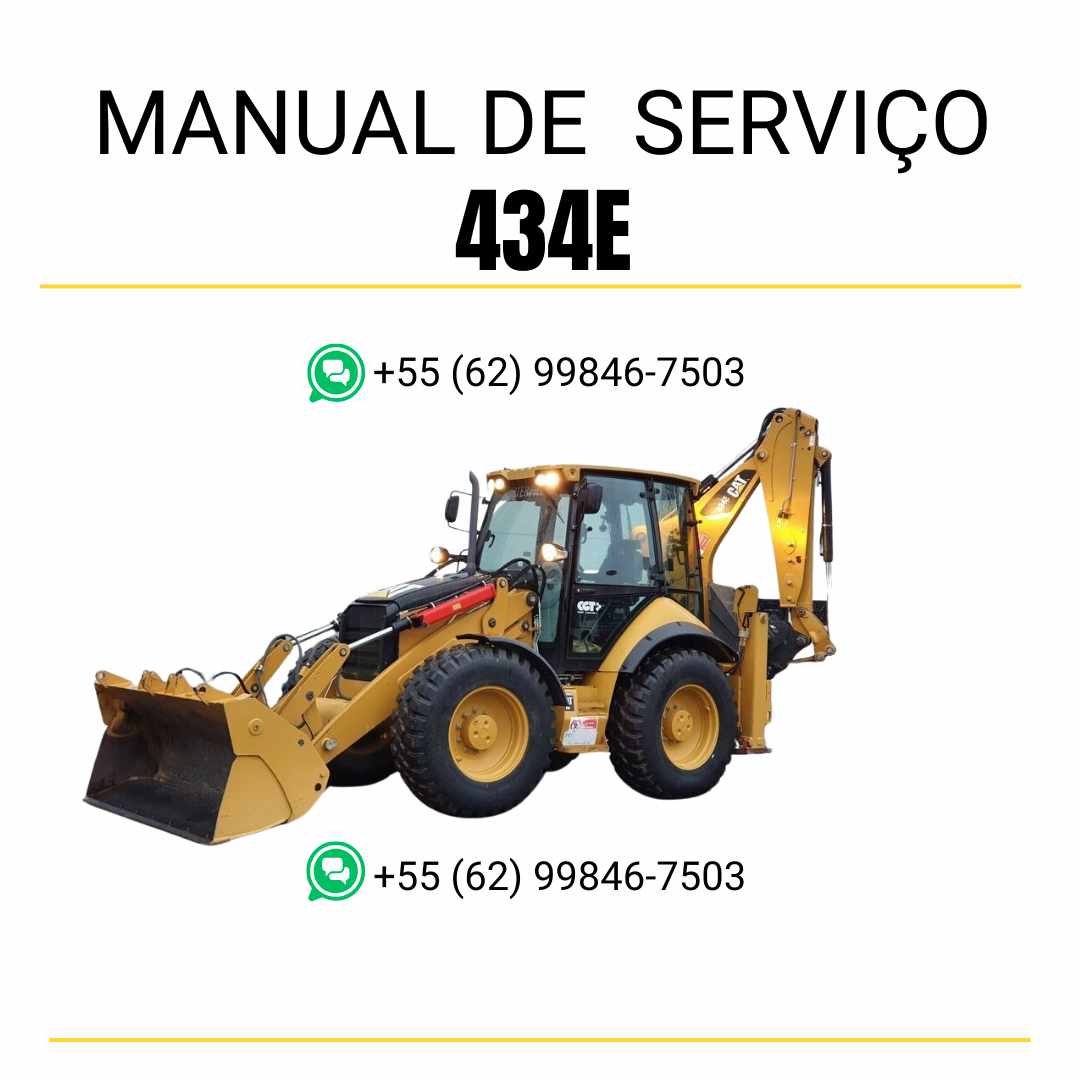 Manual de serviço Caterpillar 434E para retroescavadeira, guia técnico completo em inglês em PDF ✅