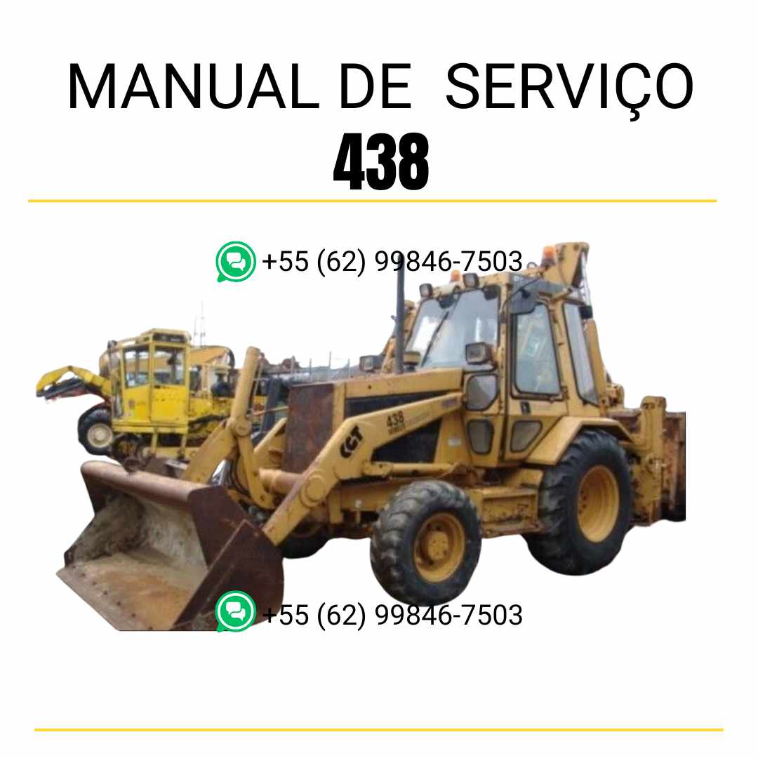 Manual de serviço Caterpillar 438 para retroescavadeira, guia técnico detalhado em inglês em PDF ✅