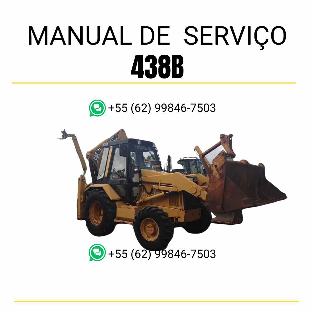 Manual de serviço Caterpillar 438B para retroescavadeira, instruções técnicas completas em inglês em PDF ✅