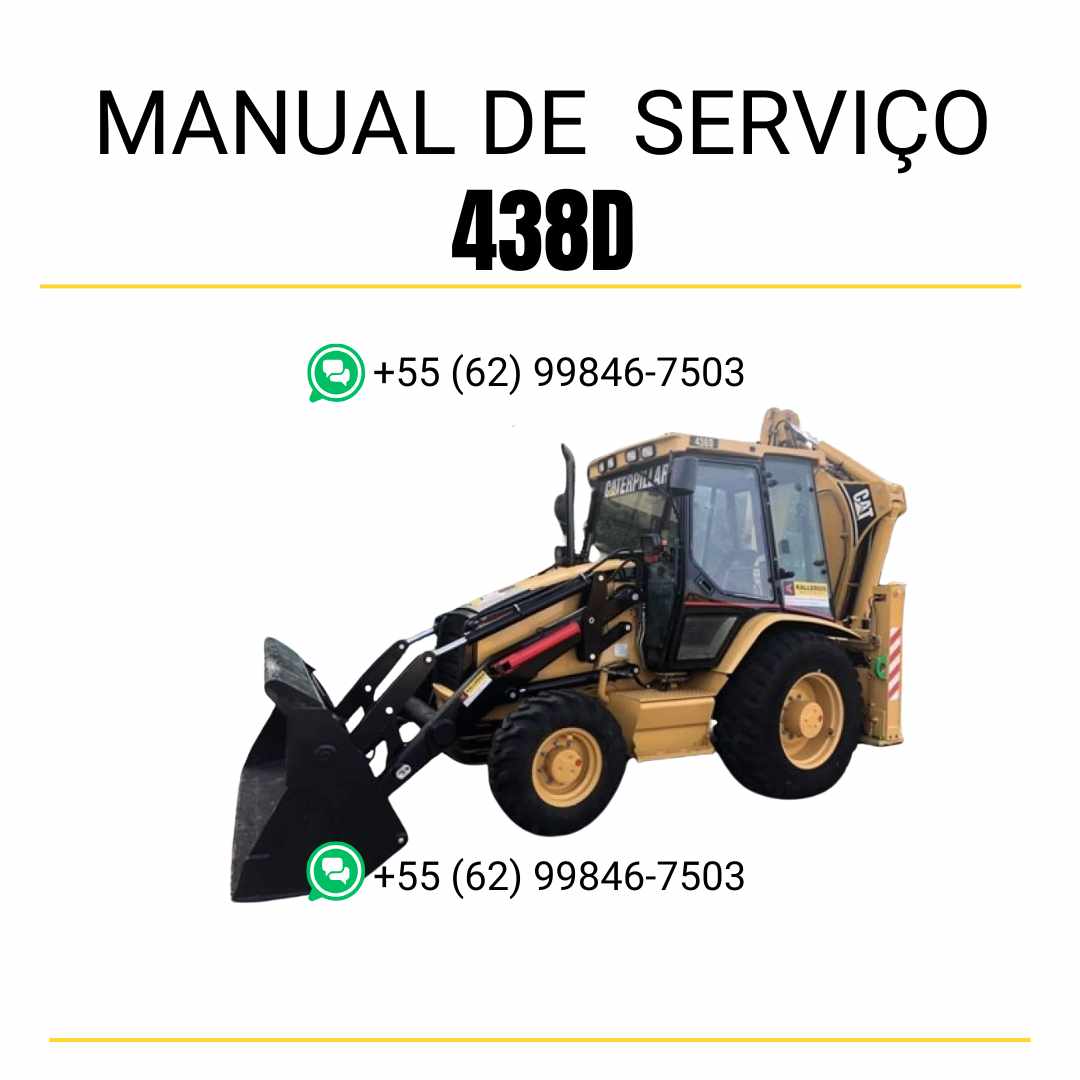 Manual de serviço Caterpillar 438D para retroescavadeira, conteúdo técnico em inglês no formato PDF ✅