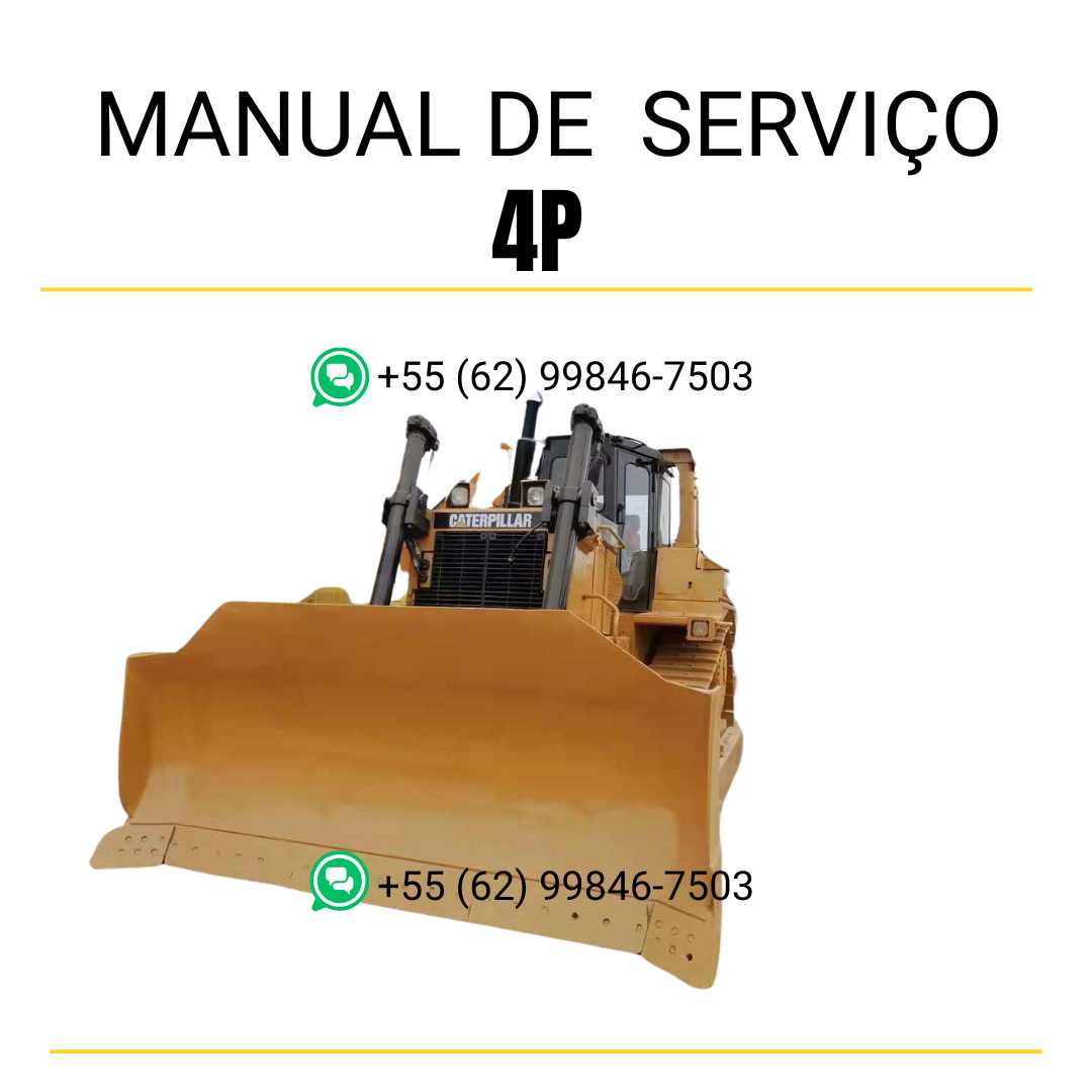 Manual de serviço Caterpillar 4P bulldozer em inglês, PDF completo com instruções de reparo e manutenção detalhada ✅