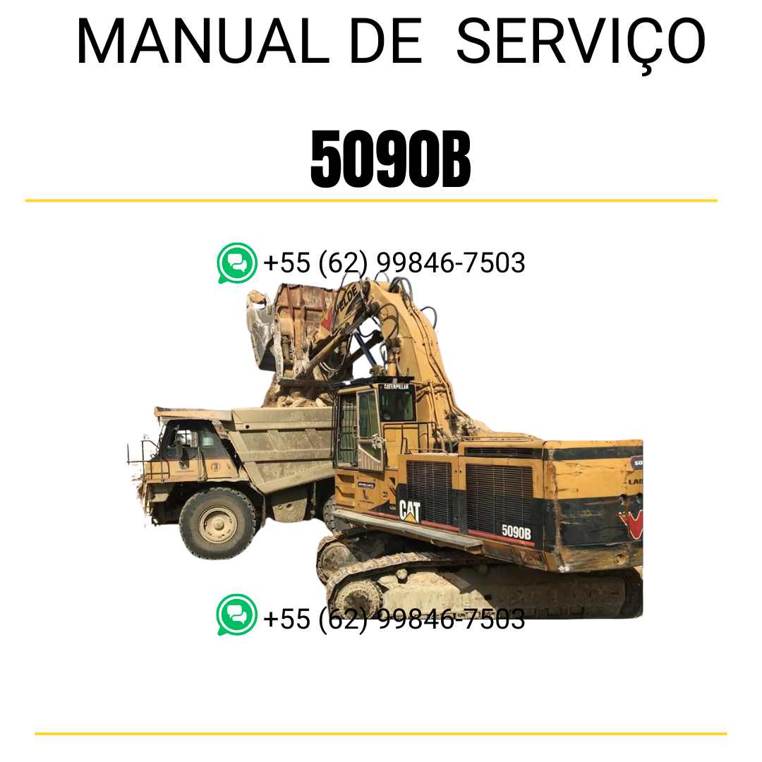 Manual de serviço Caterpillar 5090B Escavadora em inglês, PDF completo com detalhes técnicos para reparo e manutenção ✅