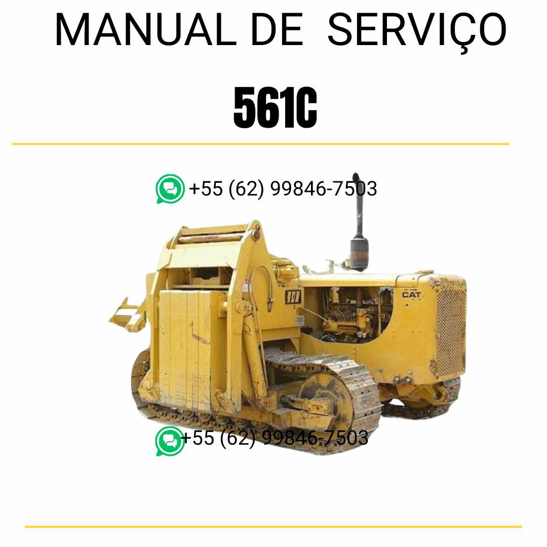 Manual de serviço Caterpillar 561C assentador de tubos em inglês, PDF com instruções técnicas completas para manutenção e reparos